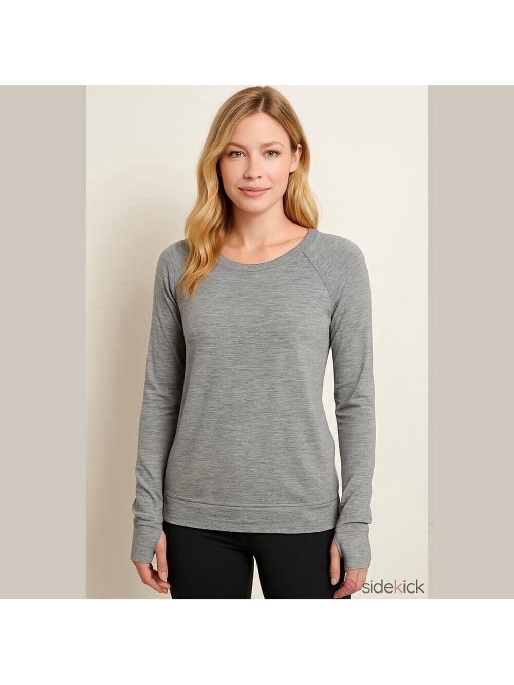 Athleta Gray Studio Cinch Long Sleeve Sweatshirt Size Medium